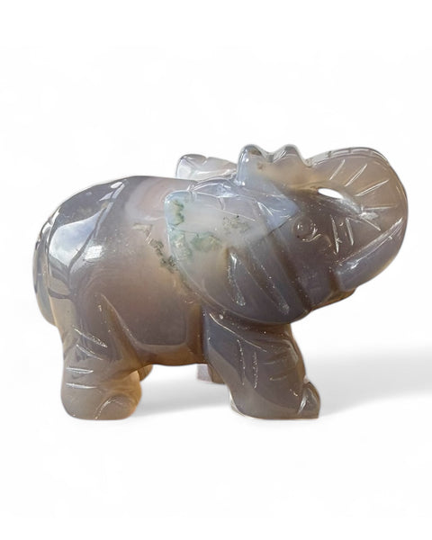 Agate elephant carving