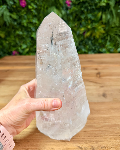 Large lemurian quartz point