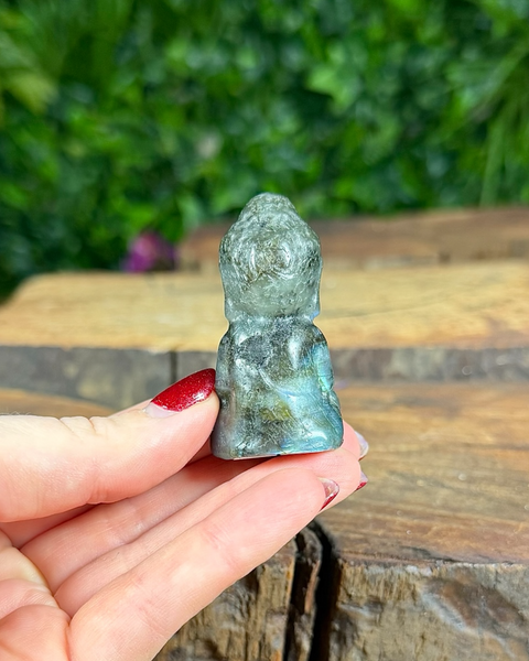 Labradorite buddha carving - small