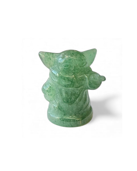 Mini green creature carving