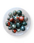Bowl of bloodstone tumble stones