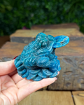 Apatite money frog road carving