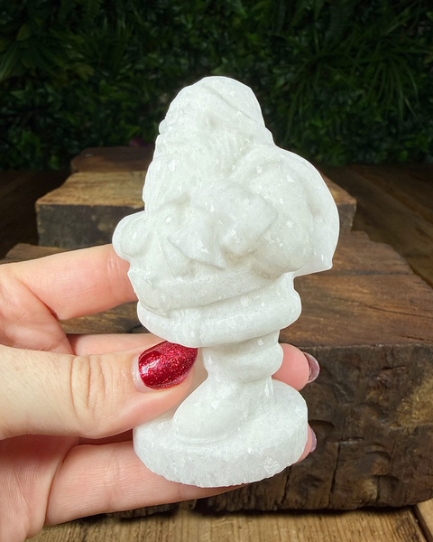 White jade Santa carving