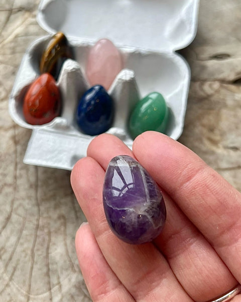 Amethyst crystal egg