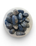 a bowl of dumortiertite tumble stones