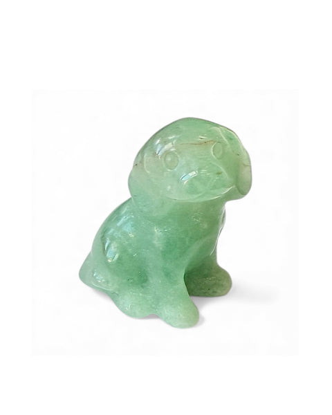 Dog mini pocket crystal carving