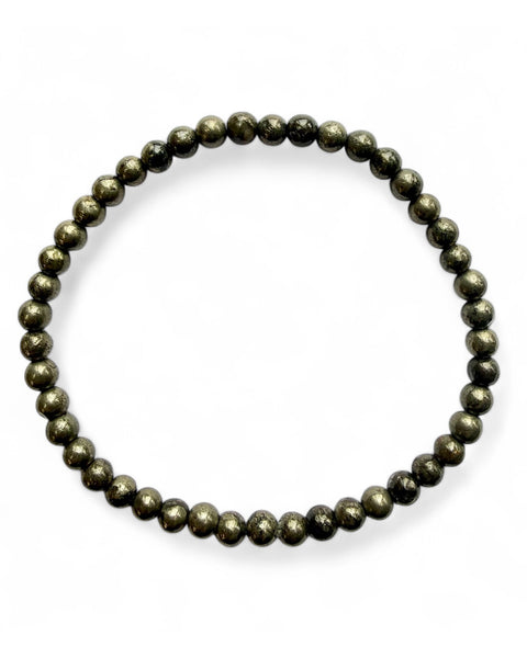 Pyrite beaded bracelet - small bead