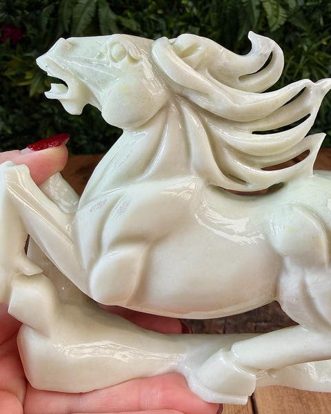Jade horse carving