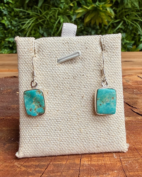 Turquoise in sterling silver dangly earrings