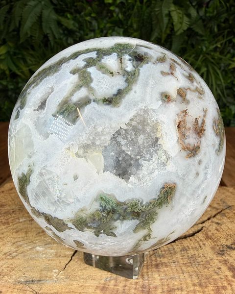 Moss agate sphere S1A6