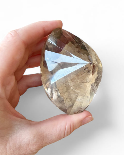 Smoky quartz crystal carving - high grade