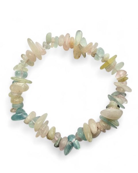 Morganite chip bracelet