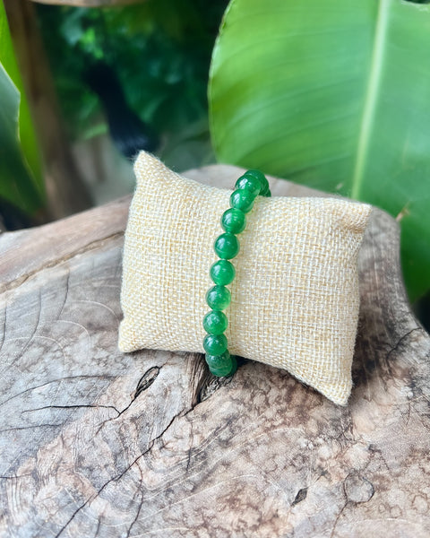 Jade Beaded Bracelet - Green