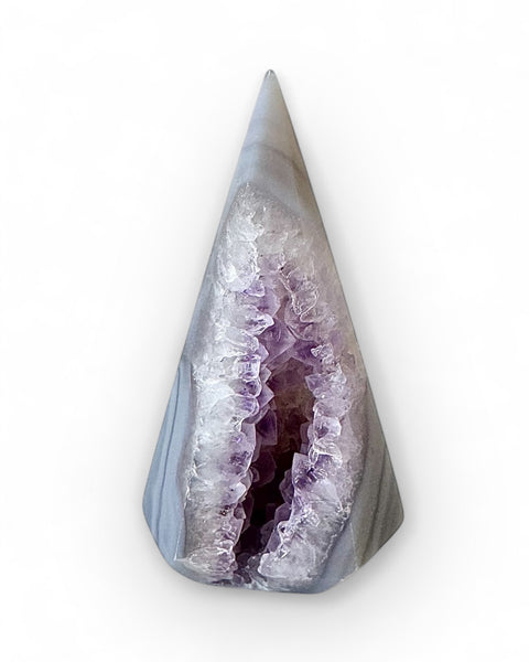 Agate & amethyst point