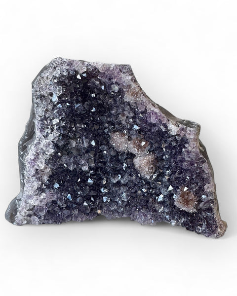 Amethyst cluster with calcite  (17)