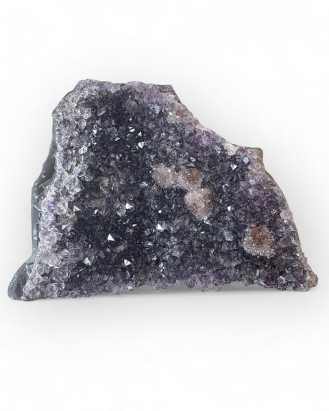 Amethyst cluster with calcite  (17)