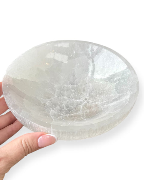 Selenite bowl - large