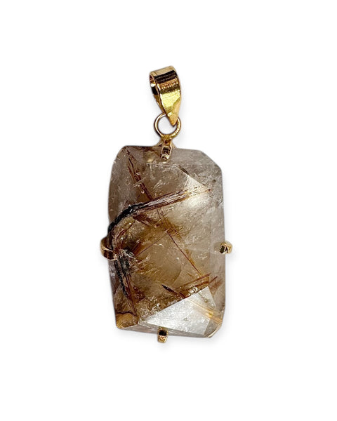 Rutile quartz pendant