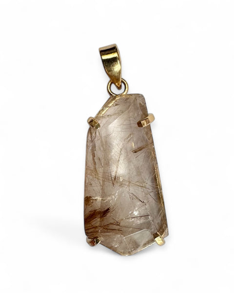 Rutile quartz pendant