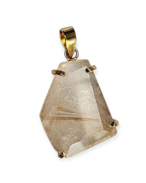 Rutile quartz pendant