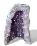 Amethyst geode on a white background