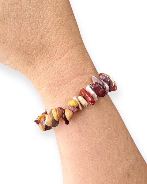 Mookaite chip bracelet