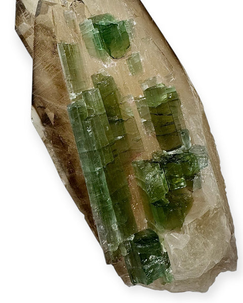 Elestial citrine & watermelon tourmaline