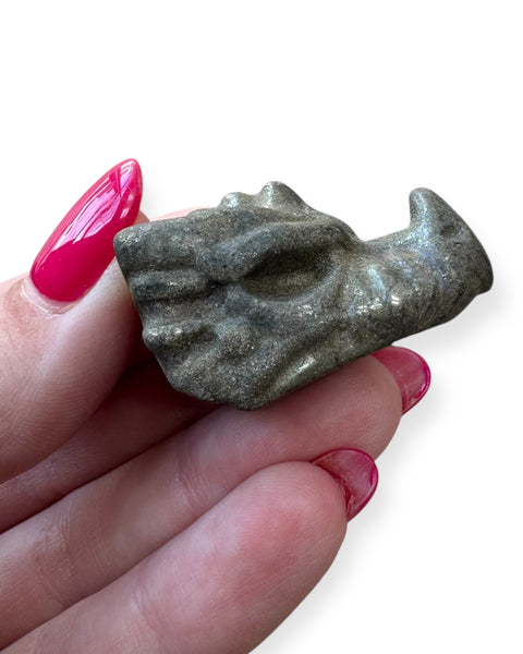 Mini pyrite dragon skull