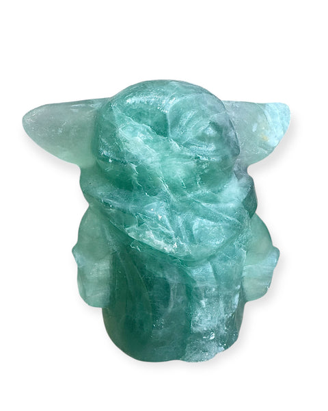 Fluorite Grogu carving