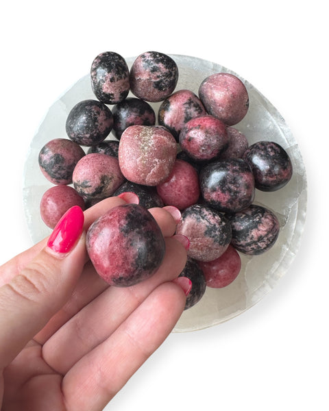 Rhodonite tumble stone
