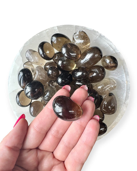 Smoky quartz  tumble stone