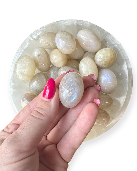 Moonstone tumble stone
