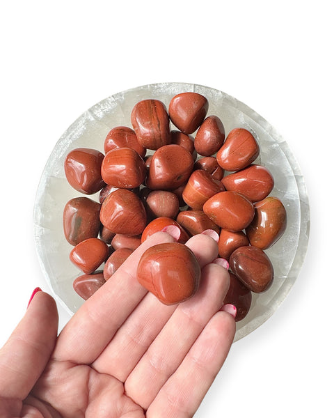 Red jasper tumble stone