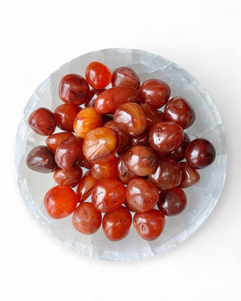 Carnelian tumble stone