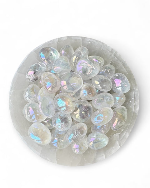Aura quartz tumble stone