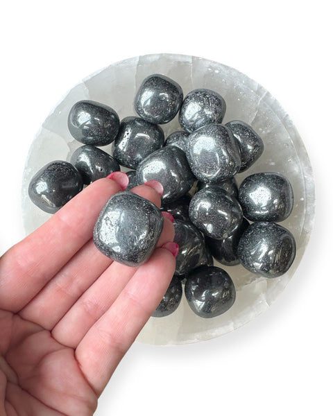 Hematite tumble stone