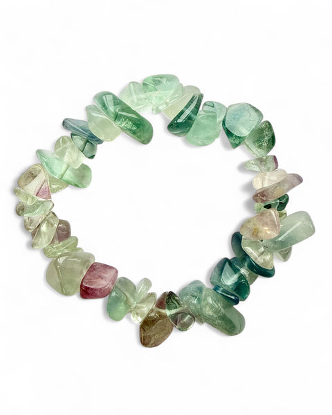 Chunky chip bracelet - fluorite