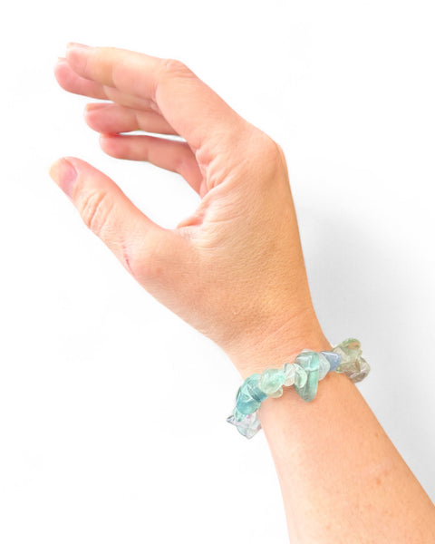 Chunky chip bracelet - fluorite