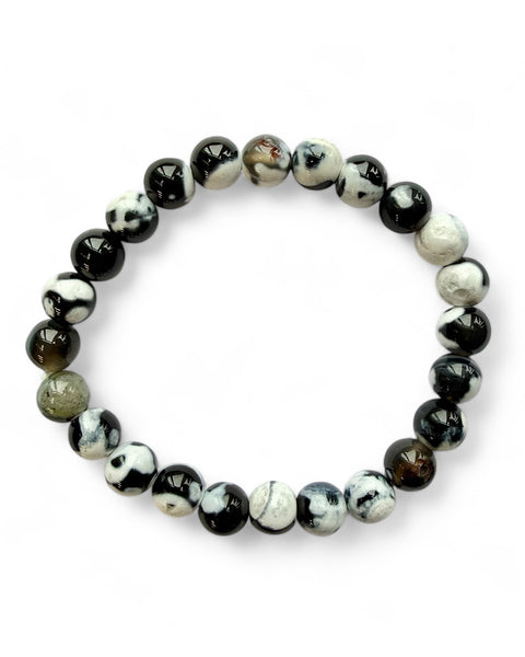 Orca agate beaded bracelet