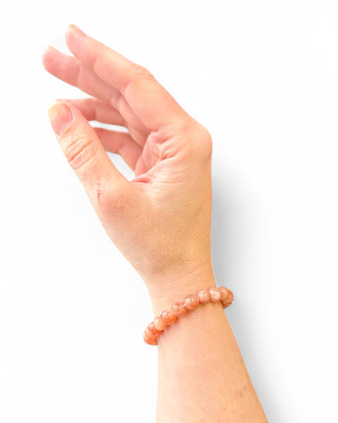 Sunstone beaded bracelet