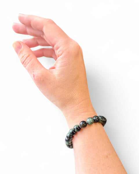 Kambaba jasper beaded bracelet