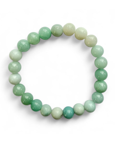 Amazonite crystal beaded bracelet