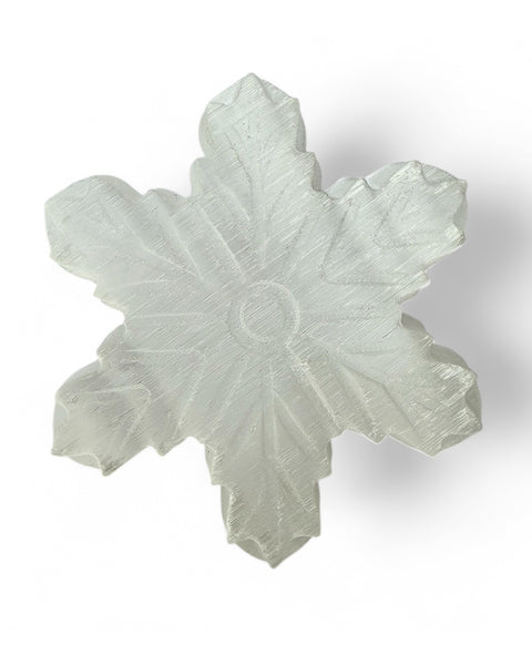 Selenite snowflake - large