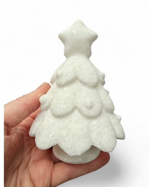 White jade Christmas tree