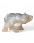 Carved agate crystal bear