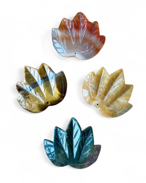 Maple leaf carving