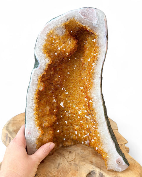 Citrine crystal cathedral - heat treated