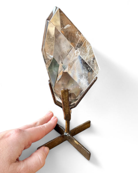Citrine crystal on stand