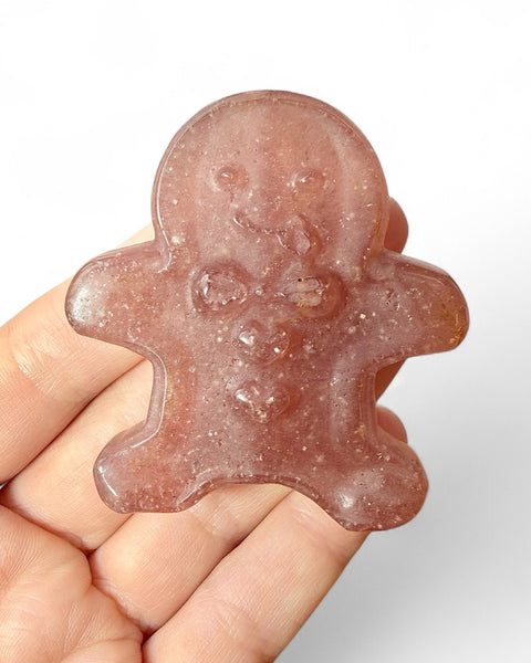 Gingerbread man crystal carving