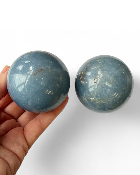 Angelite crystal sphere